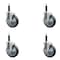 Service Caster 5'' Thermoplastic Rubber Swivel 3/4'' Expanding Stem Caster Set with Brake, 4PK SCC-EX20S514-TPRB-TLB-34-4 - alternate 1